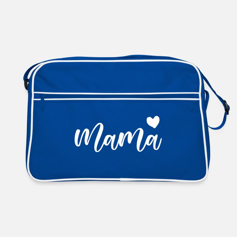 Mama Kalligrafie mit Herz Mutter Retro Tasche