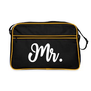 M. Calligraphie hommes - Sac Retro - noir/or - Devant