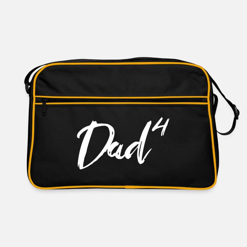 Dad Hoch Vier - Retro Tasche - Schwarz/Gold