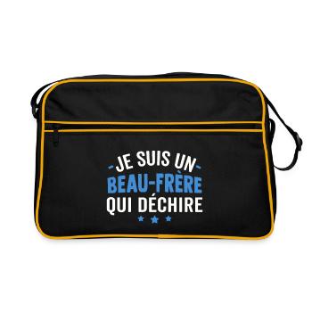je suis un beau frère qui déchire - Sac Retro - noir/or - Devant