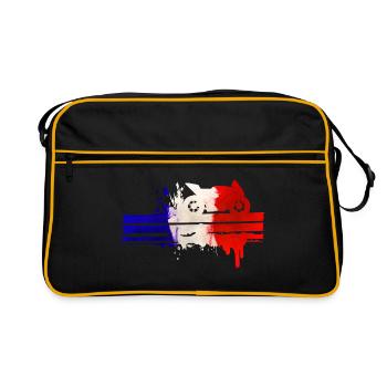 Motorcycle Motorsport France racing strip - Retro Bag - black/gold - Front