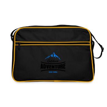 Outdoor Adventure High - Sac Retro - noir/or - Devant
