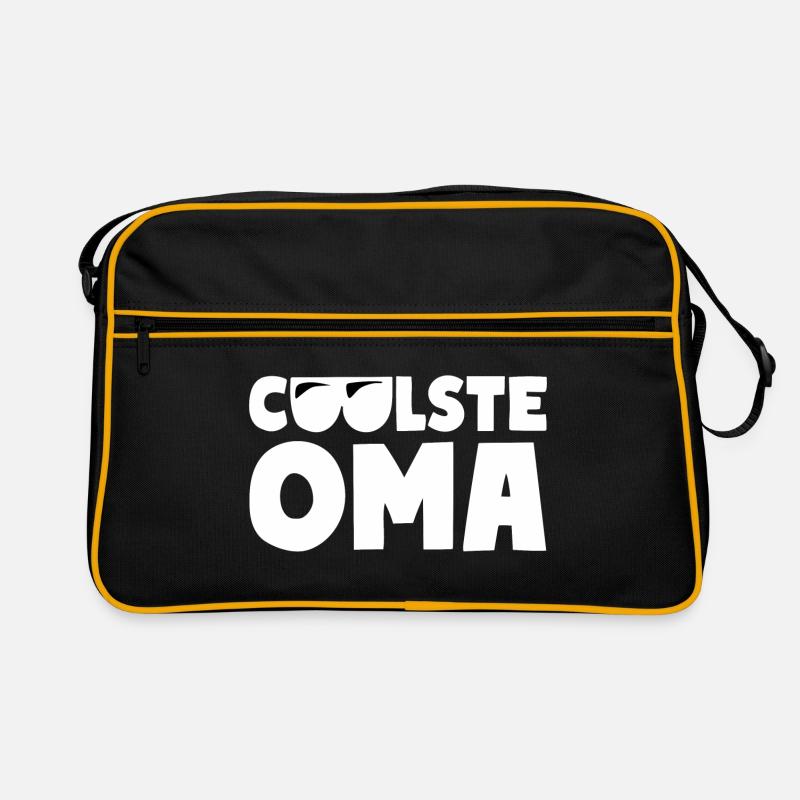 GRAND-MÈRE LA PLUS COOL - Sac Retro - noir/or