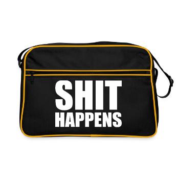 Shit happens - Sac Retro - noir/or - Devant
