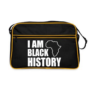 I am black histor - Retro Bag - black/gold - Front