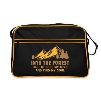 Dans la forêt je vais - pour les amoureux de la nature! Nature - Sac Retro - noir/or - Devant