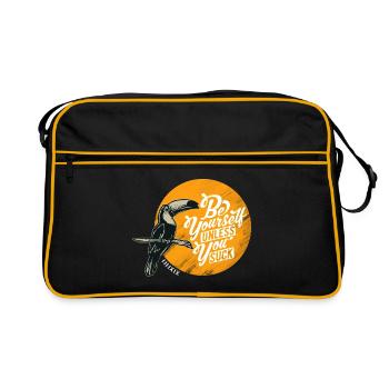 sois toi même - Sac Retro - noir/or - Devant