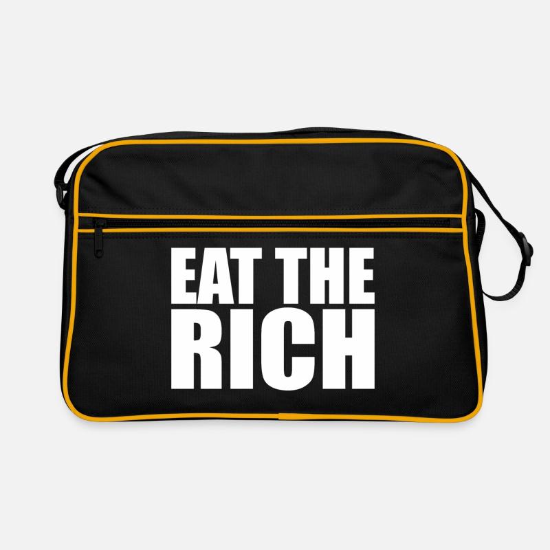 Eat the rich - Retro Bag - black/gold