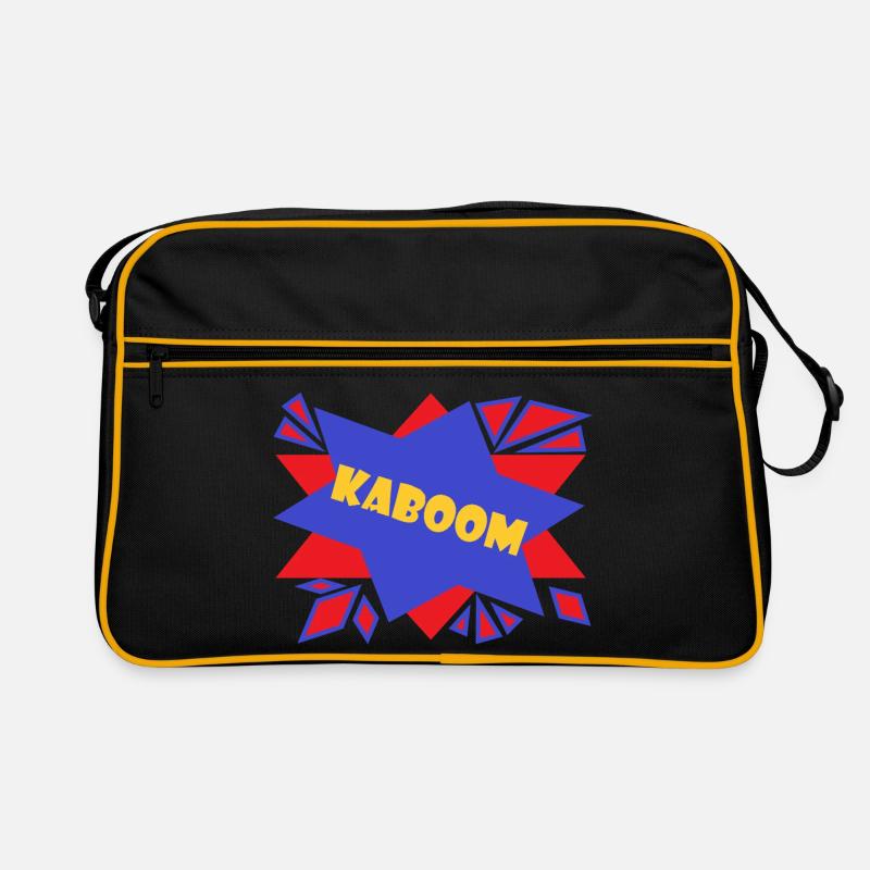 Komischer Kaboom Retro Tasche