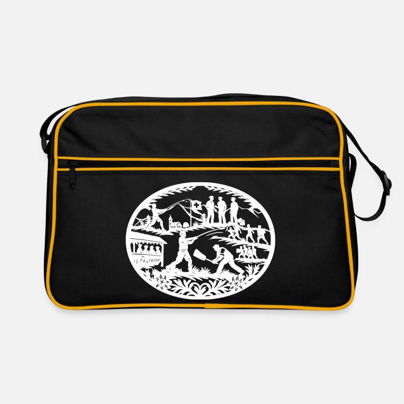 Hornussen_white Retro Bag