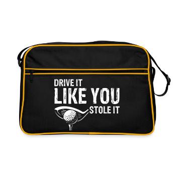 Si vous ne réussissez pas vos putts, corrigez votre forme Humour - Sac Retro - noir/or - Devant