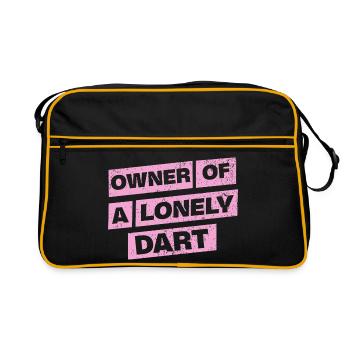 Darts Shirt Hoodie Owner of a lonely Dart - Retro Bag - black/gold - Front