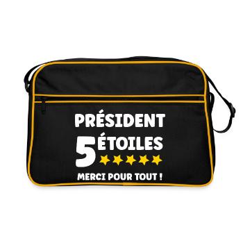 president - Retro Bag - black/gold - Front