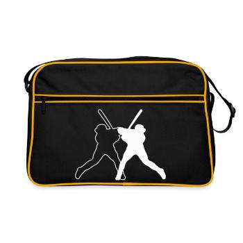 Logo du ballon de baseball - Sac Retro - noir/or - Devant