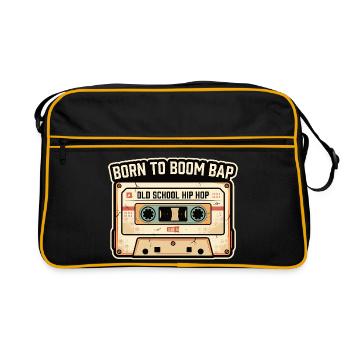 Design rétro de cassettes hip-hop old school - Sac Retro - noir/or - Devant