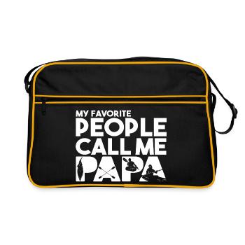 Évolution du kayak humain - Sac Retro - noir/or - Devant