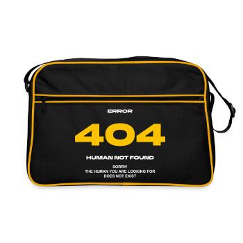 Error 404 Human not found - Retro Bag - black/gold - Front