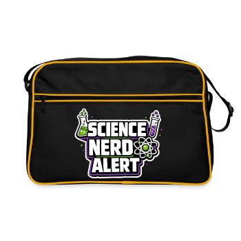 Science Nerd Alert Motive - Retro Bag - black/gold - Front