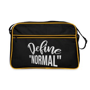 Définir le graphique sarcastique drôle normal - Sac Retro - noir/or - Devant