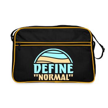 Définir le graphique sarcastique drôle normal - Sac Retro - noir/or - Devant