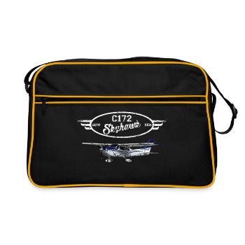 C172 Skyhawk depuis 1856 Vintage - Sac Retro - noir/or - Devant