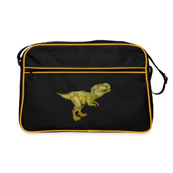 T-rex, Tyrannosaurus rex - Retro Bag - black/gold - Front