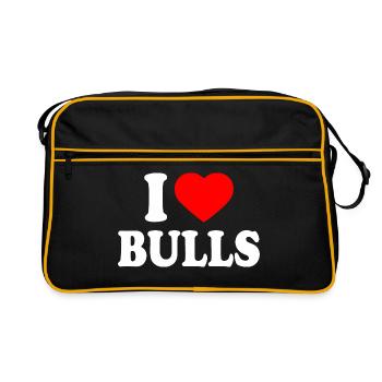 I love bulls - Sac Retro - noir/or - Devant