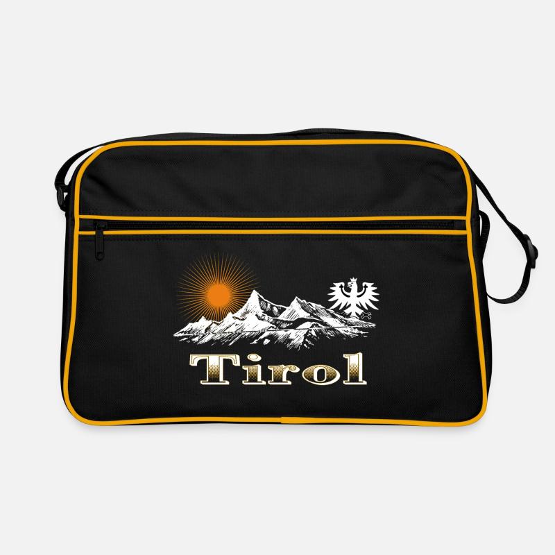 Tyrolean mountains - Retro Bag - black/gold