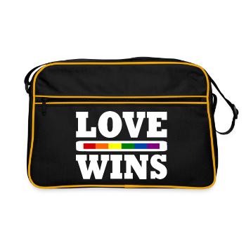 Love wins - Retro Bag - black/gold - Front