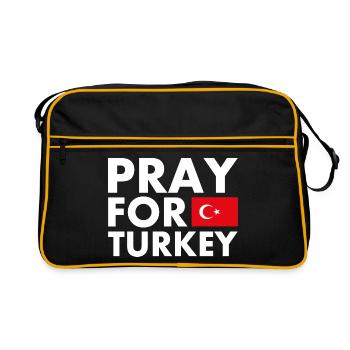 Pray for turkey - Sac Retro - noir/or - Devant