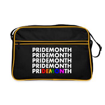 pride month demon - Sac Retro - noir/or - Devant