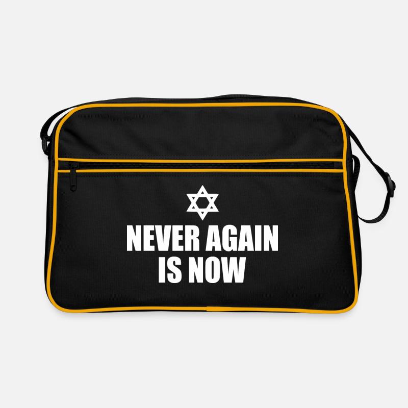 Never again is now Retro Tasche