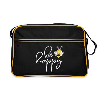 Soyez heureux - Sac Retro - noir/or - Devant