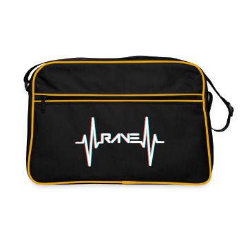 RAVE Herzschlag Raver EDM - Retro Tasche - Schwarz/Gold - Vorne