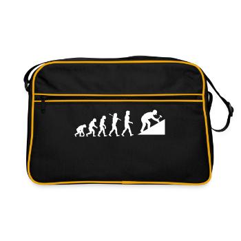 Cadeau de travail d'installation de construction de toit - Sac Retro - noir/or - Devant