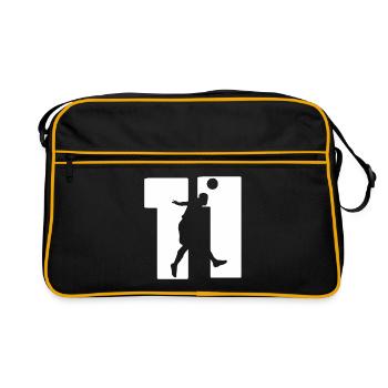 Football player number 11 jersey - Retro Bag - black/gold - Front