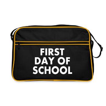 First day of school - Retro Bag - black/gold - Front