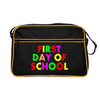 First day of school - Retro Bag - black/gold - Front