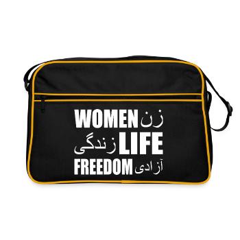 Women life freedom iran - Sac Retro - noir/or - Devant