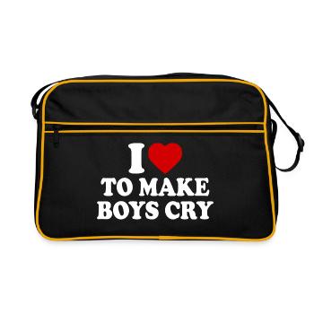 I love to make boys cry - Sac Retro - noir/or - Devant