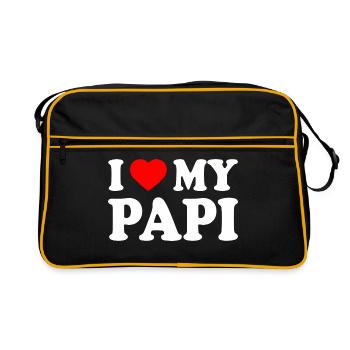 I love my papi - Sac Retro - noir/or - Devant