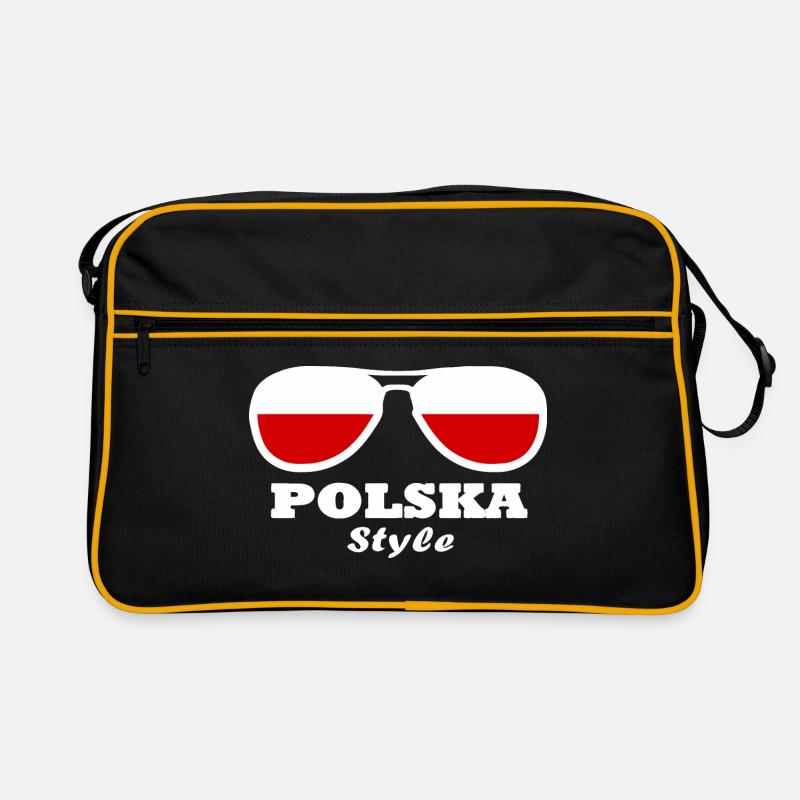 Style Polska - Drapeau - Sac Retro - noir/or