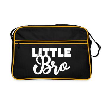 Little Bro - Retro Tasche - Schwarz/Gold - Vorne