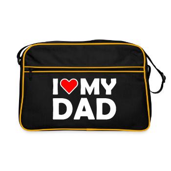I love my dad - Sac Retro - noir/or - Devant