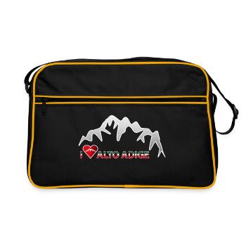 South Tyrol, Alto Adige - Retro Bag - black/gold - Front