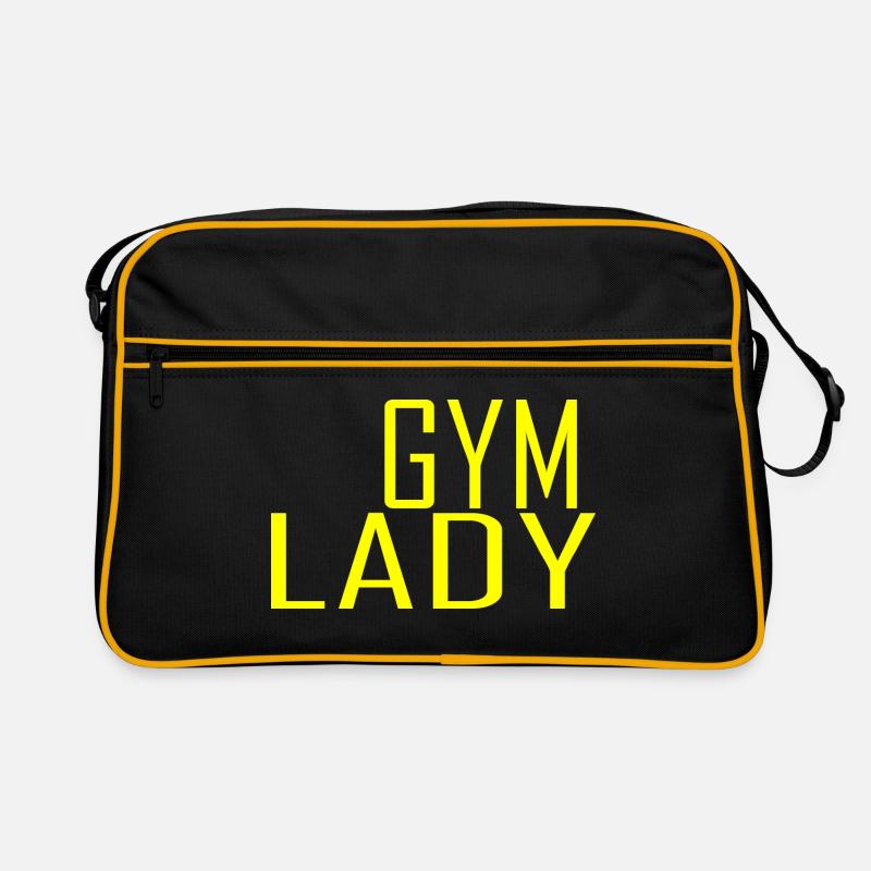 Gym Lady - Retro Tasche - Schwarz/Gold