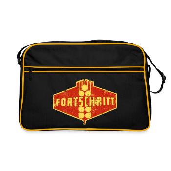 DDR Landmaschinen FORTSCHRITT - Retro Tasche - Schwarz/Gold - Vorne