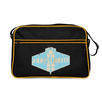 DDR IFA Landmaschinen FORTSCHRITT - Retro Tasche - Schwarz/Gold - Vorne