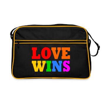 Love wins - Retro Bag - black/gold - Front
