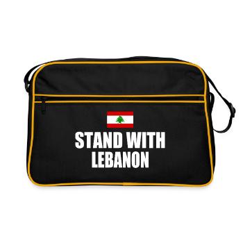 STAND WITH LEBANON - Sac Retro - noir/or - Devant